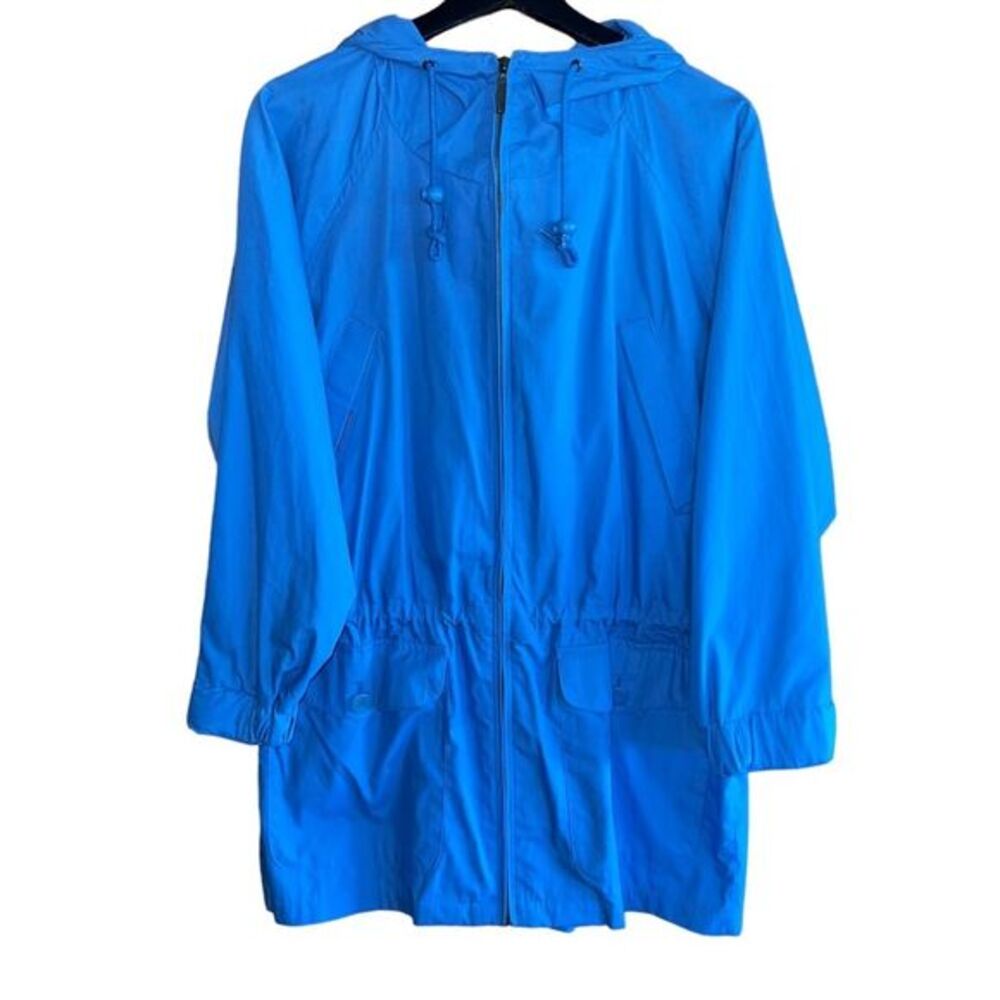 Eddie Bauer Jacket Womens S Blue Lightweight Coat Cinch Waist Pockets